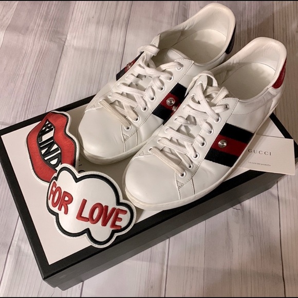 - ❤️🤍❤️🤍💯 % authentic GG Blind For Love Sneakers Size 10 for women size 7 … - Picture 5 of 9